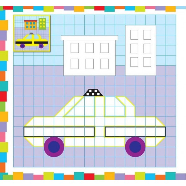 Супермозаїка з наліпок. Машинки (українською мовою)