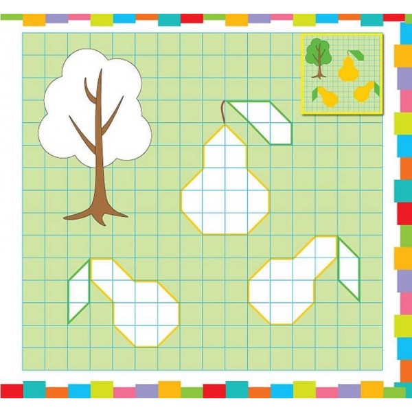 Супермозаїка з наліпок. Овочі. Фрукти (українською мовою)