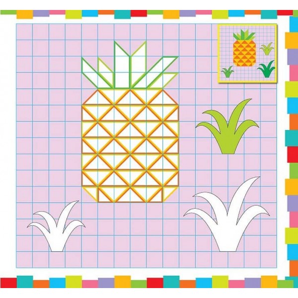 Супермозаїка з наліпок. Овочі. Фрукти (українською мовою)