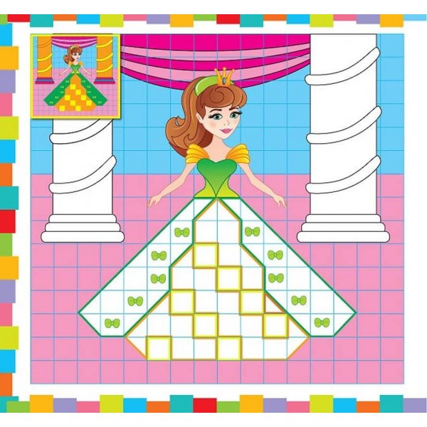 Супермозаїка з наліпок. Принцеси та феї (українською мовою)