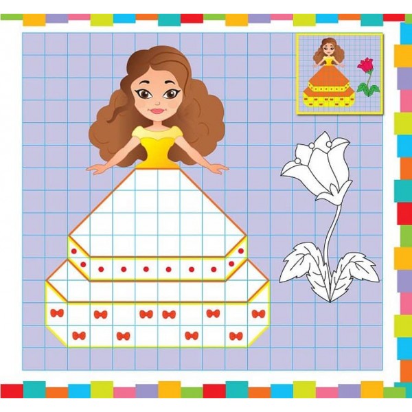 Супермозаїка з наліпок. Казкові принцеси (українською мовою)