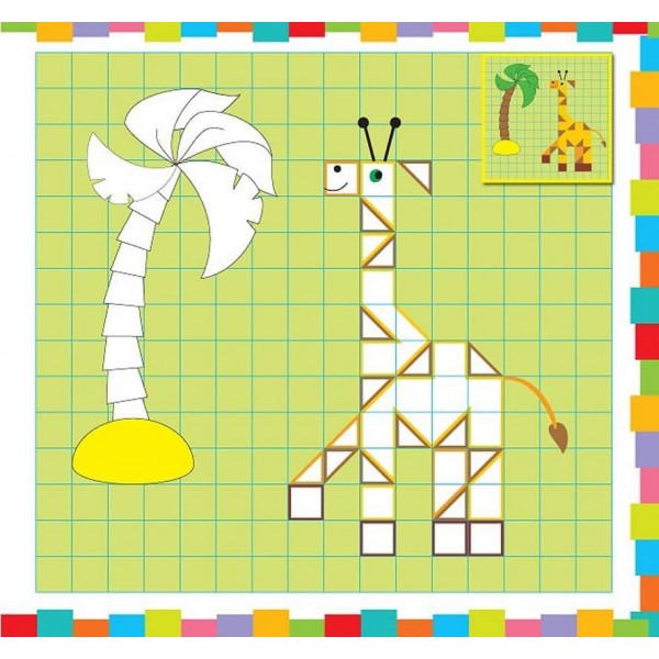 Супермозаїка з наліпок. Тваринки (українською мовою)