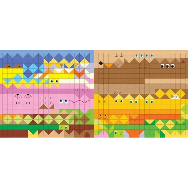 Супермозаїка з наліпок. Тваринки (українською мовою)