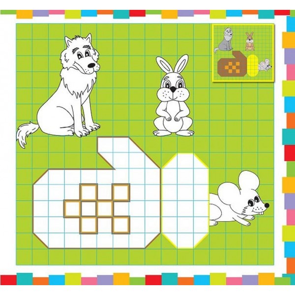 Супермозаїка з наліпок. Улюблені казки (українською мовою)