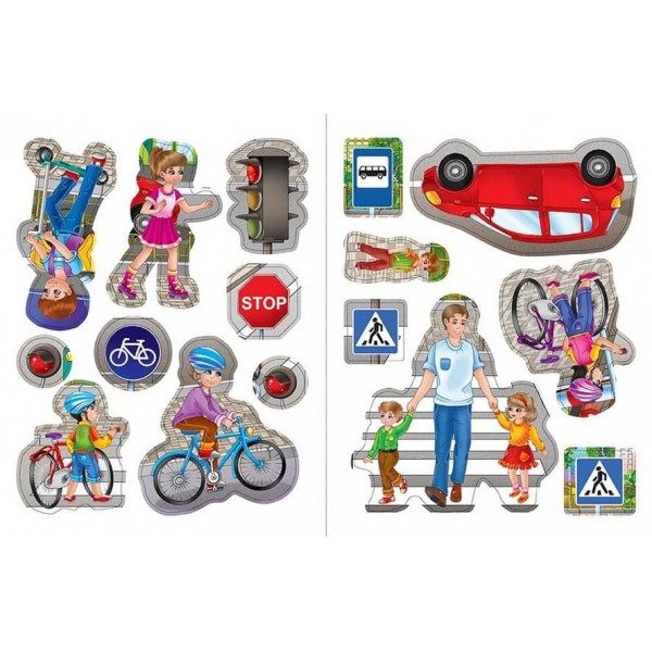Учимося з наліпками. Правила дорожнього руху для дошкільнят (з наліпками)