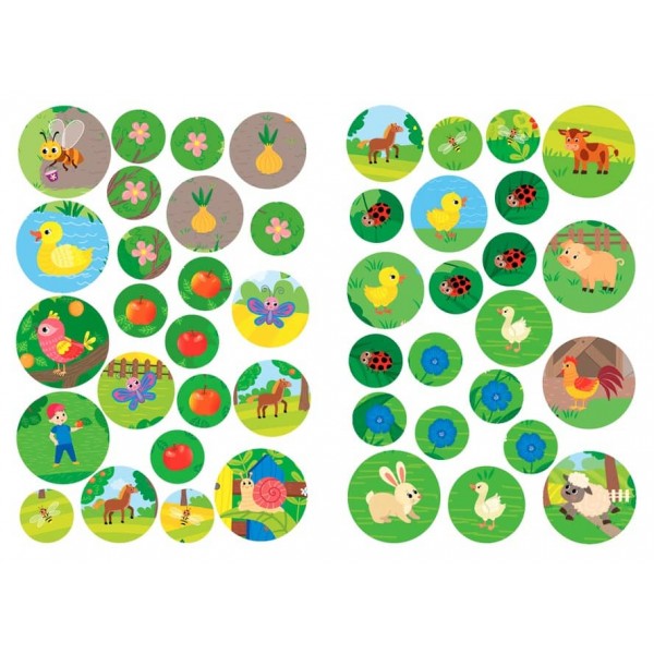 Великі наліпки для малят. Весела бджілка (українською мовою)