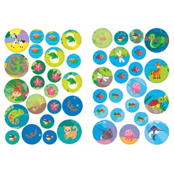 Великі наліпки для малят. Плямистий жирафчик (українською мовою)