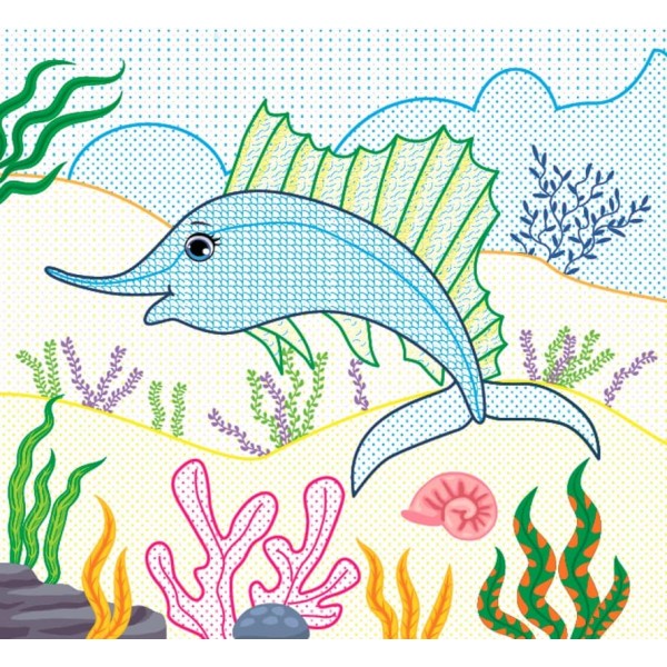 Водні розмальовки з наліпками. Морські мешканці