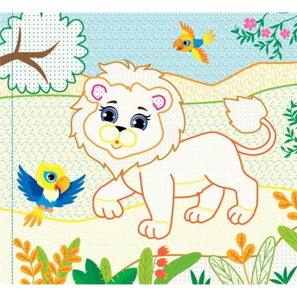 Водні розмальовки з наліпками. Тварини та птахи