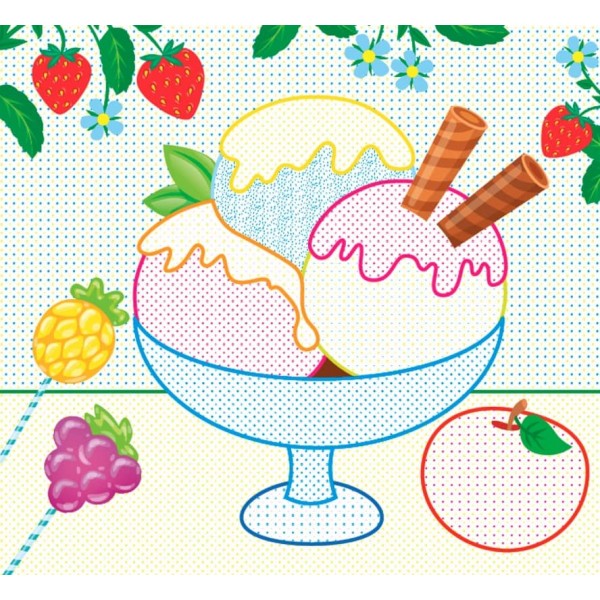 Водні розмальовки з наліпками. Яскраві солодощі