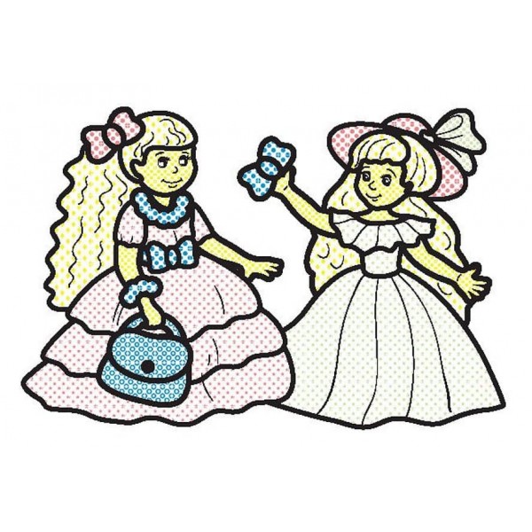 Водні розмальовки. Маленькі модниці