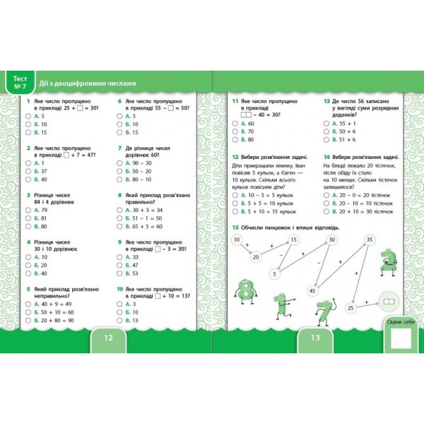 Усі види тестів. Математика. 1 клас