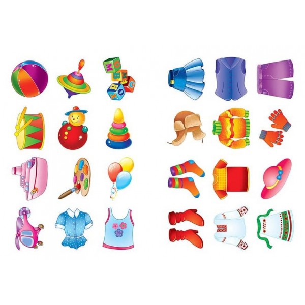 Я читаю по складах. Іграшки й одяг. Книжка з наліпками (українською мовою)