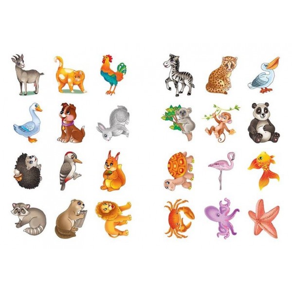 Я читаю по складах. Тварини. Книжка з наліпками (українською мовою)