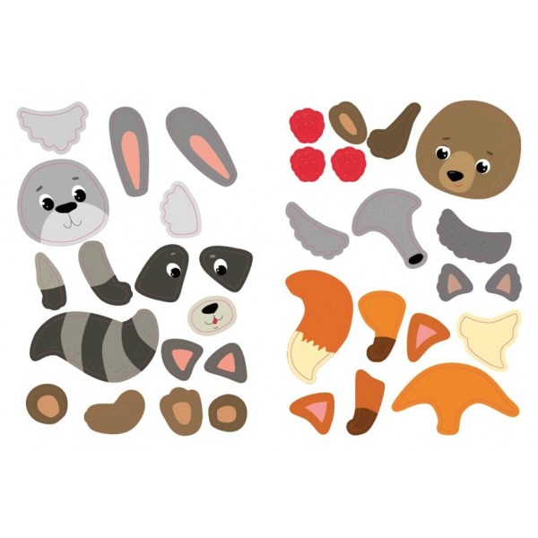 Загадки-збирайки. Хто живе в лісі (+ наліпки) (українською мовою)