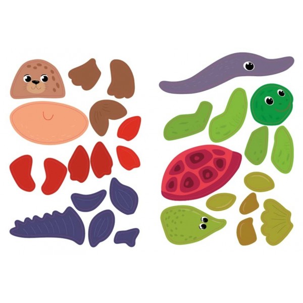 Загадки-збирайки. Хто живе в океані (+ наліпки) (українською мовою)